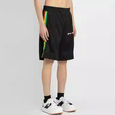 Palm Angels Rainbow Side Shorts Black