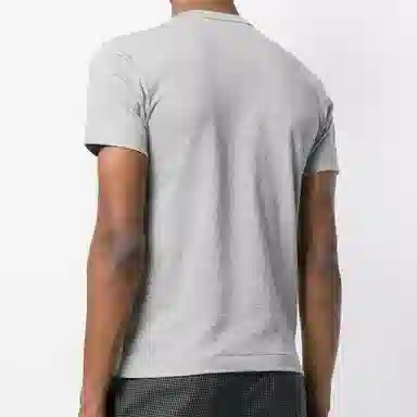 CDG Play Black Heart Print T-Shirt Grey