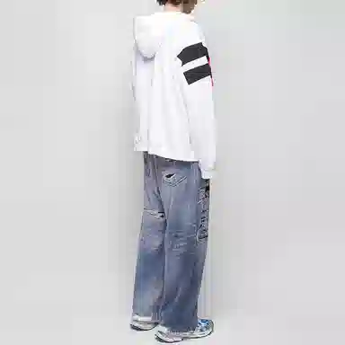 Balenciaga FW21 Zip Hoodie White