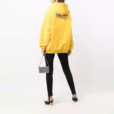 Balenciaga Logo Hoodie Yellow