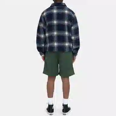 Stussy Shadow Plaid Sherpa Zip Shirt