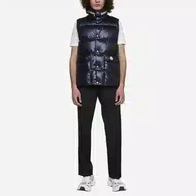 Moncler SS22 Down Vest Blue