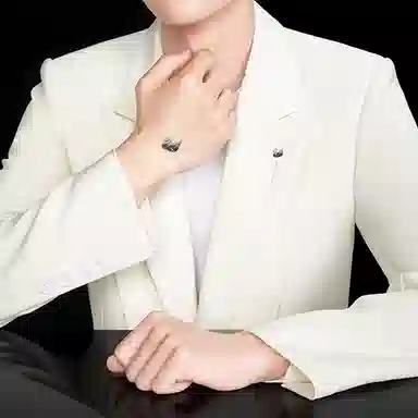 Swarovski Black White Gradient Swan Pendant Necklace