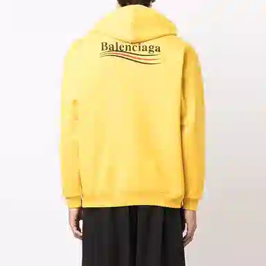Balenciaga Logo Hoodie Yellow
