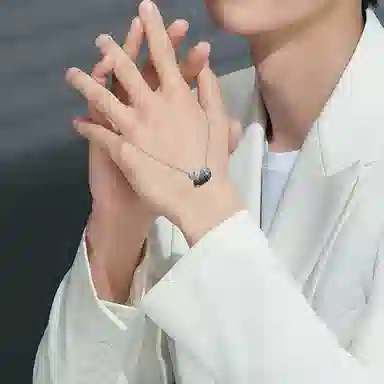 Swarovski Black White Gradient Swan Pendant Necklace