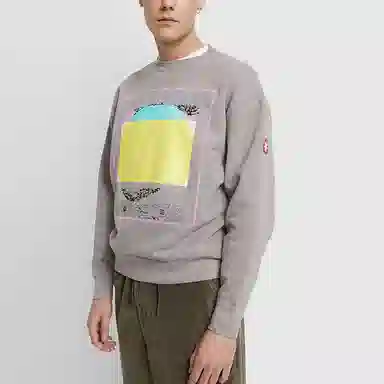 Cav Empt SS21 Sunset Print Crewneck Sweatshirt Grey