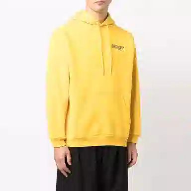 Balenciaga Logo Hoodie Yellow