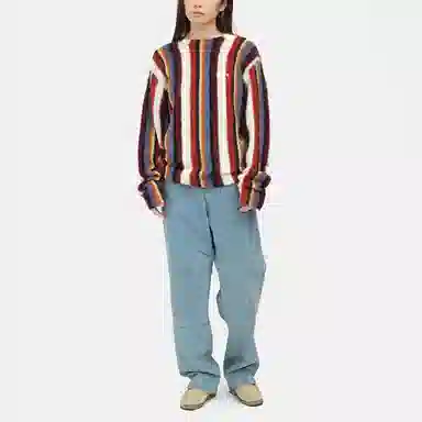 Stussy Vertical Striped Knit Crew