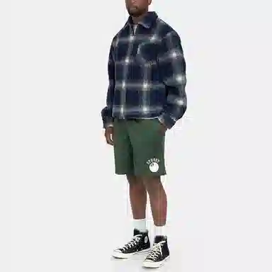 Stussy Shadow Plaid Sherpa Zip Shirt