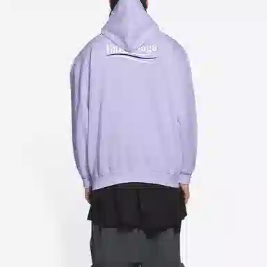Balenciaga Logo Print Pullover Purple