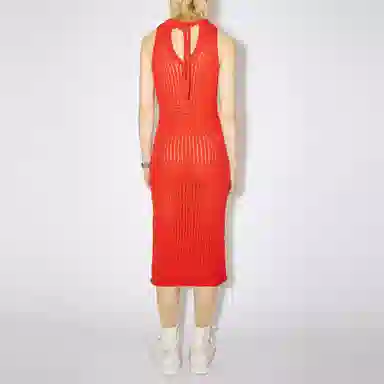 Acne Studios Sleeveless Knit Dress Red