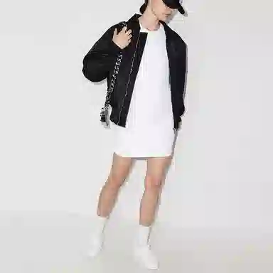 Alexander Wang Logo Jacquard Dress White