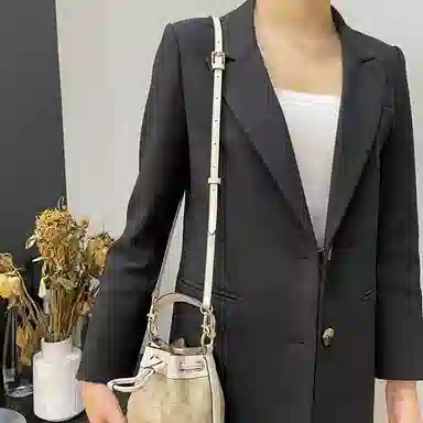 COACH Dempsey 15 Bucket Bag White