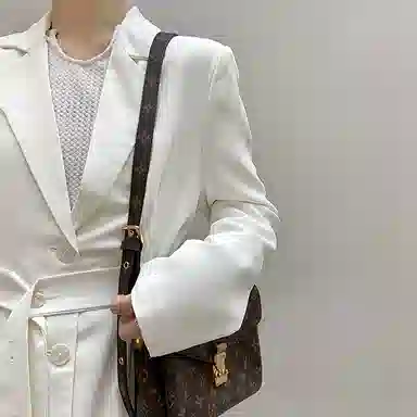 Louis Vuitton Adjustable Leather Strap Brown Yellow