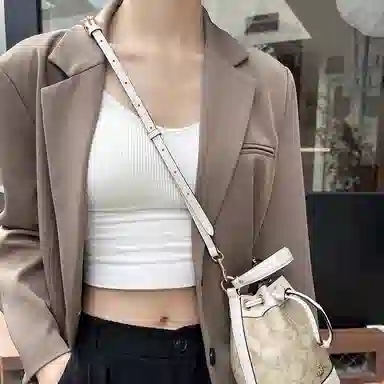 COACH Dempsey 15 Bucket Bag White