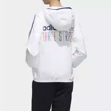 adidas Neo Colorful Logo Stripe Jacket White