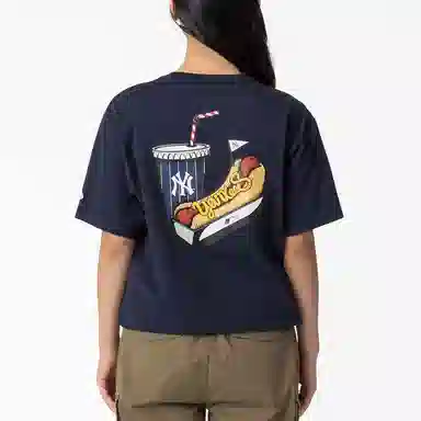 New Era x MLB Letter Print T-Shirt Navy