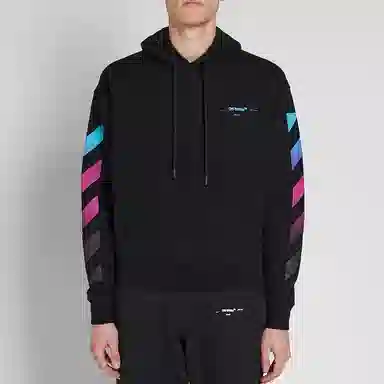 OFF-WHITE AW18 Gradient Hoodie Black