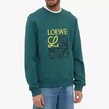 LOEWE Anagram Green Sweatshirt
