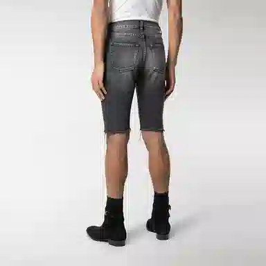 Saint Laurent Denim Shorts Black