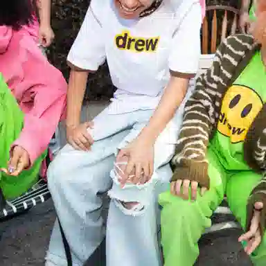 Drew House Secret Ss Ringer Tee White/Brown