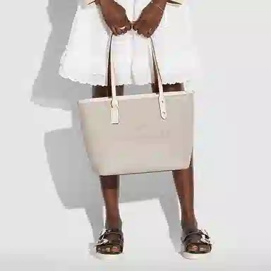 COACH City Zip Tote 30 White