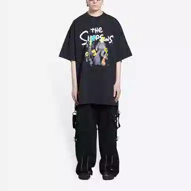 Balenciaga x The Simpsons T-Shirt Black