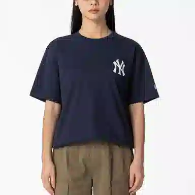 New Era x MLB Letter Print T-Shirt Navy