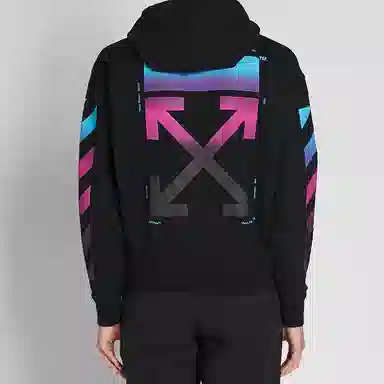 OFF-WHITE AW18 Gradient Hoodie Black