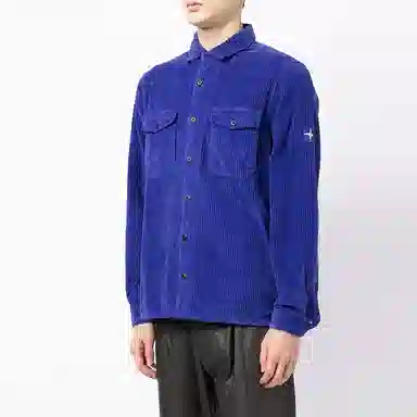 Stone Island Corduroy Shirt Blue