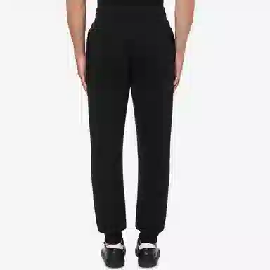 Moschino SS22 Smiley Embroidered Joggers Black