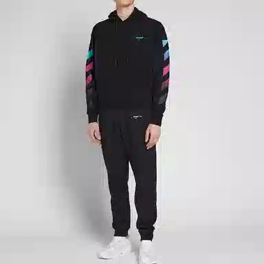 OFF-WHITE AW18 Gradient Hoodie Black