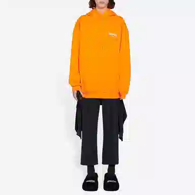 Balenciaga FW21 Logo Hoodie Orange