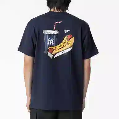 New Era x MLB Letter Print T-Shirt Navy