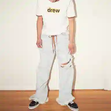 Drew House Secret Ss Ringer Tee White/Brown