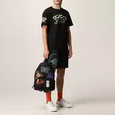 GCDS Logo Print Shorts Black