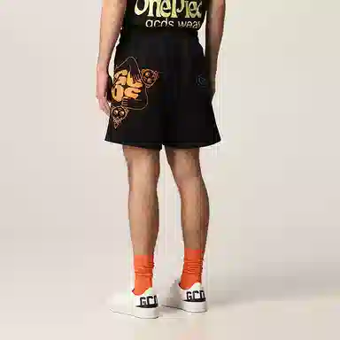 GCDS Logo Print Shorts Black