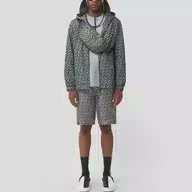 Burberry FW21 Logo Print Hoodie Jacket Grey