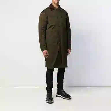 DSQUARED2 FW21 Button Parka Coat Green