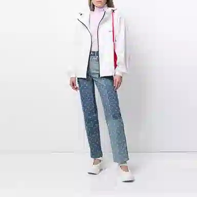 AMBUSH FW21 Logo Zip Jacket White