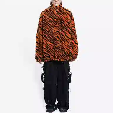 Balenciaga Tiger Fleece Jacket Orange