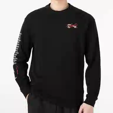 Jordan Logo Crewneck Long Sleeve Tee Black