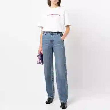 Alexander Wang SS22 Cat Whisker Logo Jeans