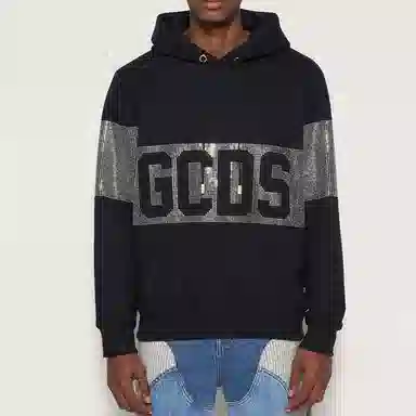 GCDS Classic Logo Hoodie Black