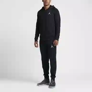 Jordan Logo Knit Hoodie Jacket Black