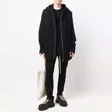 Rick Owens FW21 Black Pullover Sweatshirt
