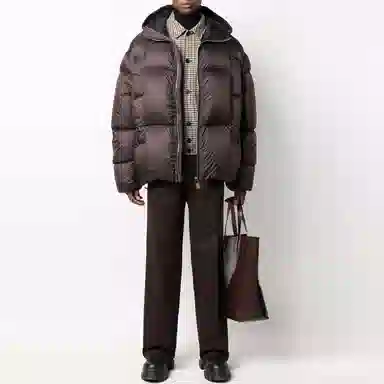 Givenchy Hooded Down Jacket Brown