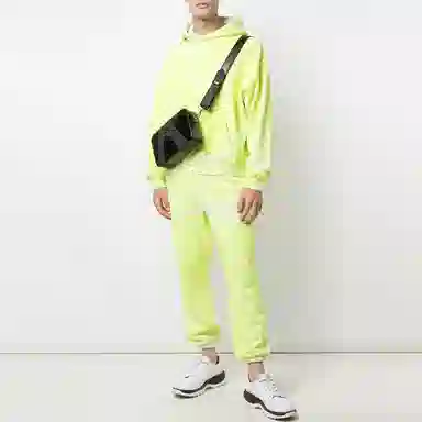 Alexander Wang Logo Tie-Dye Hoodie Yellow