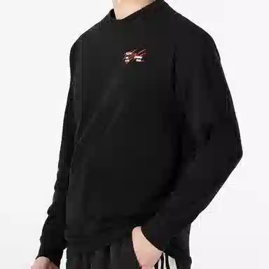 Jordan Logo Crewneck Long Sleeve Tee Black