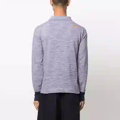 Maison Margiela SS22 Printed Crewneck Long Sleeve Tee Purple